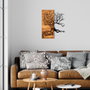Wallity Muaz Accesorio decorativo de pared Negro y Nogal